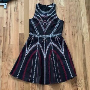 Black, Red, and Blue flare dress